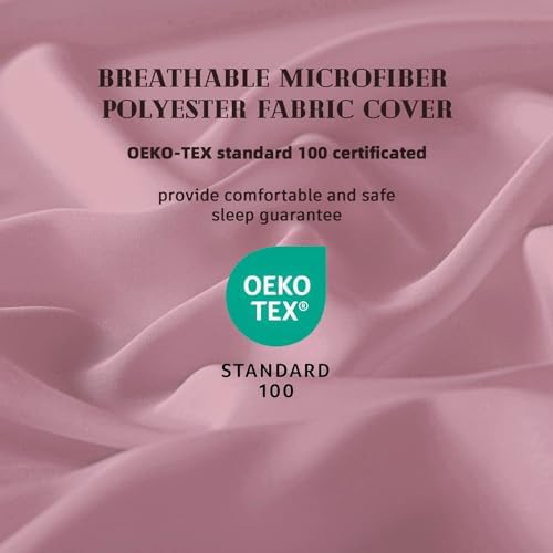 DOWNCOOL Comforters King Size, Light Pink Duvet Insert, Lightweight Quilt - Image 2