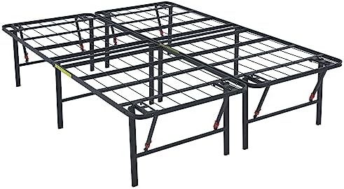 Amazon Basics Bed Frame with Storage, Foldable Metal Platform, Sturdy Steel by AmazonBasics