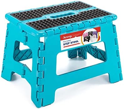 Folding Step Stool 9 Inch, Non-Slip Surface Stool by ACSTEP
