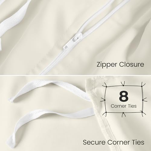 Duvet Cover Queen, 4 Piece Set, Extra Soft - Image 6