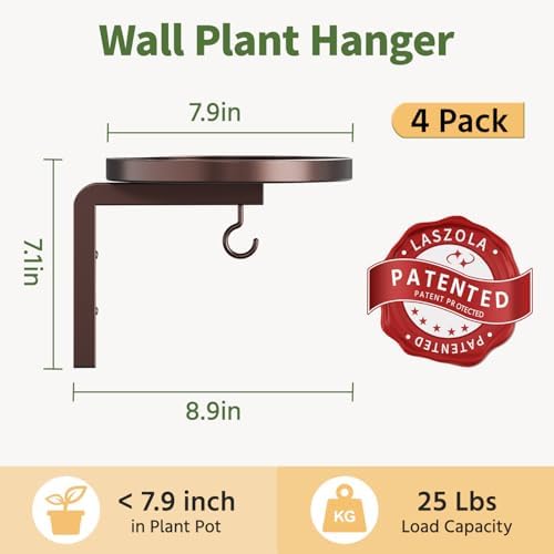LASZOLA 4Pcs Wall Mount Plant Shelves - Image 2