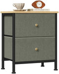 Sweetcrispy Night Stand with 2 Fabric Storage Drawers, Bedside Table by Sweetcrispy