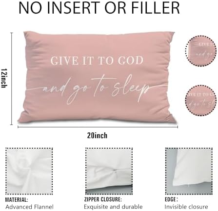 Knibeo Give It to God and Go to Sleep, Decorative Pillows Cover - Image 2