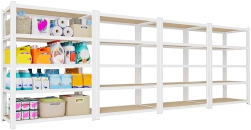 PrimeZone 24"W x 16"D x 59"H Closet Storage Shelves, 5-Tier Metal Shelving by PrimeZone