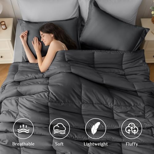 JOLLYVOGUE Oversized Queen Comforter Set, Ultra-Soft Bed in a Bag 7 Pieces - Image 2