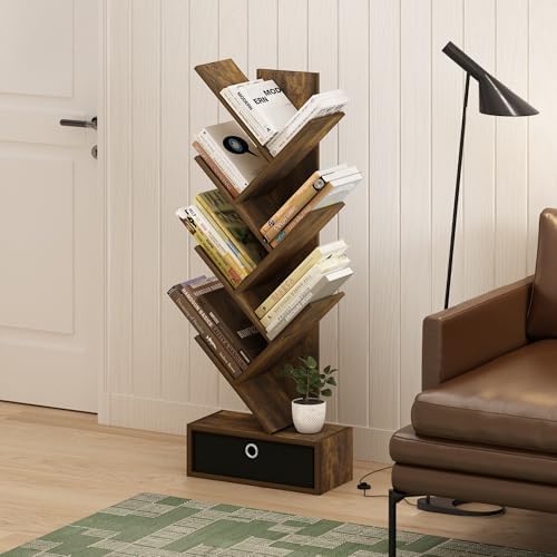 Furinno Tree Book Shelf, 7-Tier Bookshelf, Tree Bookcase - Image 2