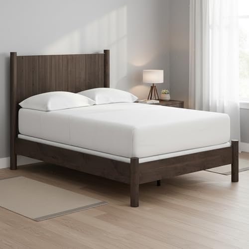 Signature Design by Ashley Brown Wood Full Panel Bed, Reeded Headboard - Image 2