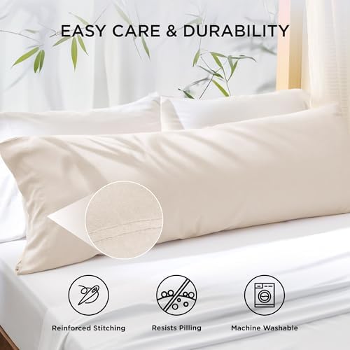 Bedsure PureWoven Body Long Pillowcase, 100% Rayon Derived from Bamboo - Image 5