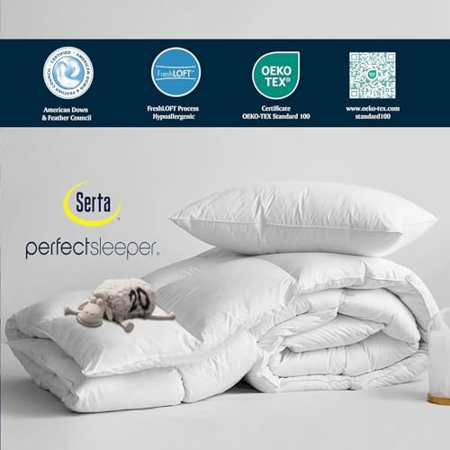 Serta Goose Feather Down Fiber Comforter Queen Size - Image 2