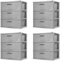 Sterilite Wide 3-Drawer Weave Storage Unit by Sterilite
