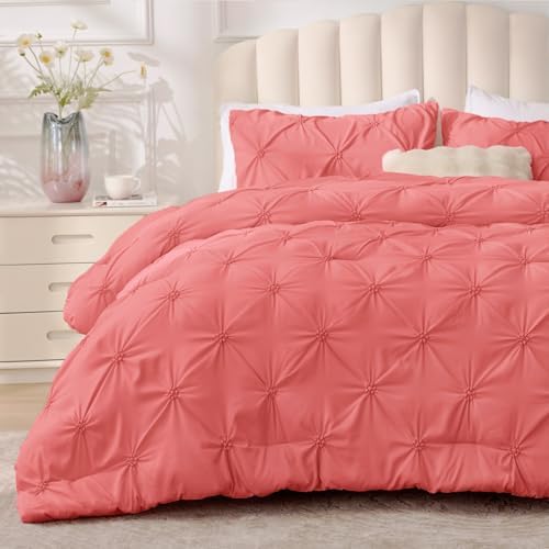 BEDELITE Queen Comforter Set Coral, Fluffy & Soft Comforter by BEDELITE