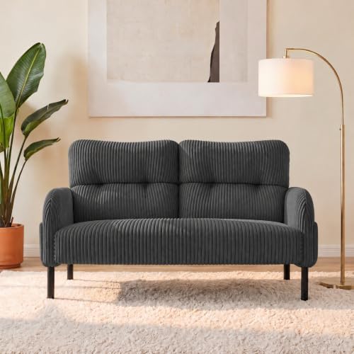 47" Corduroy Loveseat Sofa, 2 Seat Small Couch by Outdoorchairs