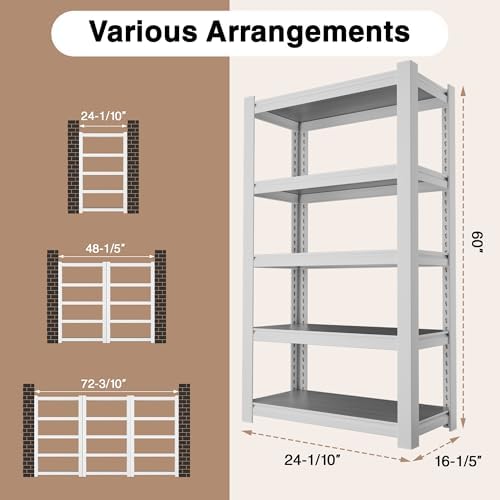 WORKPRO 5-Tier White Shelving - Image 2
