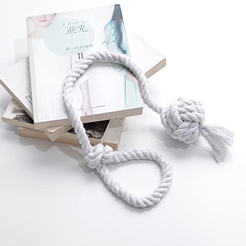 4 Pack White Curtain Tiebacks Outdoor Decorative Rope Drapes Holdbacks Tie Back - Image 4