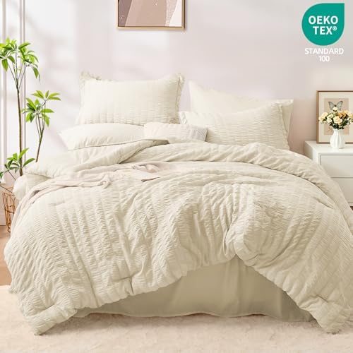 Cream White Full Size Comforter Sets - Image 5