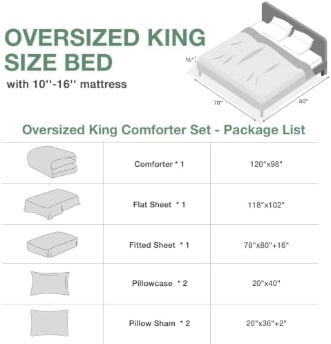 Oversized King Comforter Set, 7-Piece Floral Bed in a Bag - Image 6