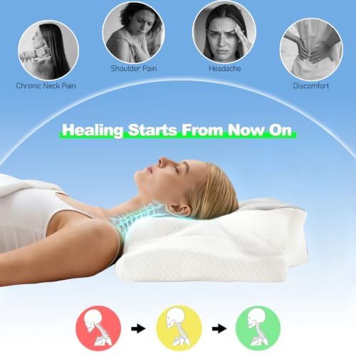 Ergo Cervical Neck Pillow for Sleep apnea, snoring and Neck Pain Relief - Image 2