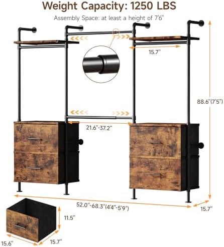 T2 Wall Mounted Closet System - Image 2
