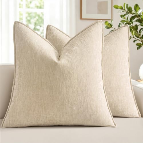 MIULEE Chenille Euro Throw Pillow Covers by MIULEE