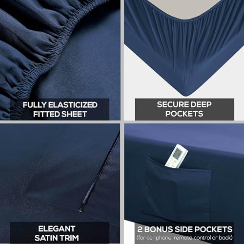 Mueller UltraTemp 6 PC Queen Sheet Set - Image 4