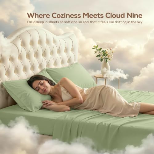 King Sheets Set, 4 Pieces 16" Deep Pocket Hotel Luxury Bed Sheets - Image 4