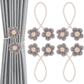 4 Pack Flower Curtain Tiebacks, Rope Curtain Tiebacks Boho Style, Simple by GDFYMIImproveLifeHappyLife