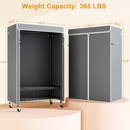 ULIFHOME P6C Rolling Clothes Rack - Image 5