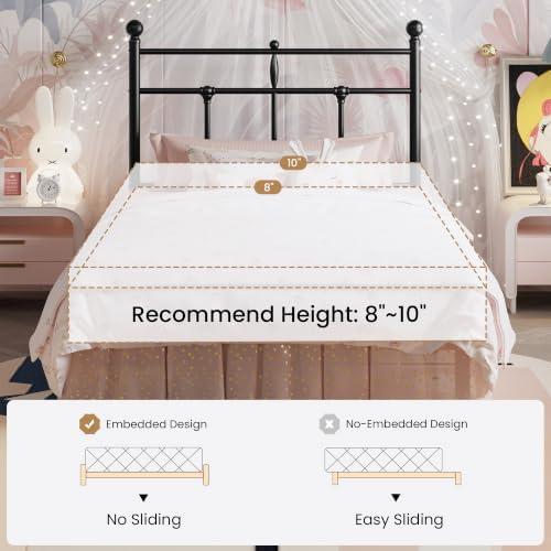 SHA CERLIN Twin Size Metal Platform Bed Frame - Image 6