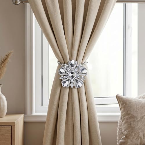 2PCS Magnetic Curtain Tiebacks Clips Holder Holdbacks Rope Tie Backs Buckle - Image 6