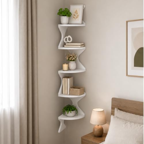 Corner Shelves Wall Mounted, Zigzag Corner Floating Shelves - Image 5