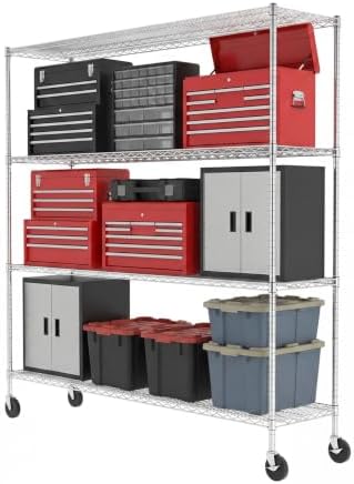 SafeRacks 4-Tier Wire Shelving by SafeRacks