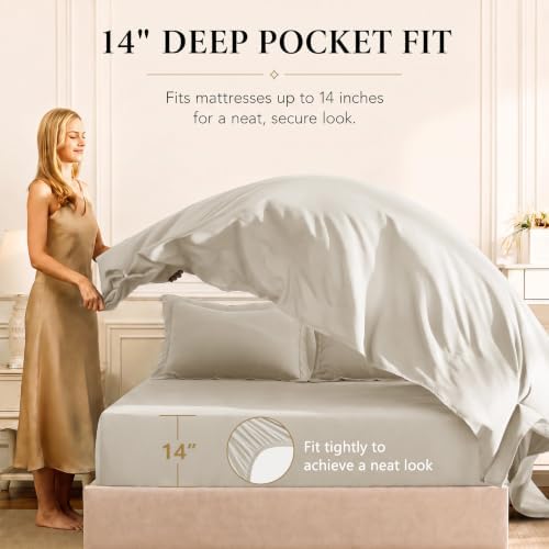 CozyLux Queen Comforter Set 88"x88" Beige - Image 5