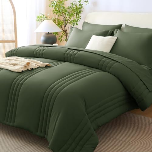 CozyLux Full Size Comforter Sets Olive Green by CozyLux