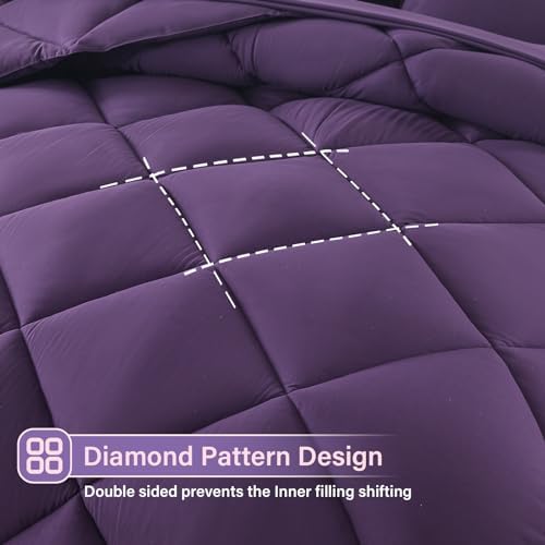 7pcs Solid Comforter Set King Down Alternative Bedding Sets - Image 3