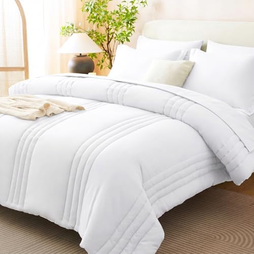 CozyLux King Size Comforter Set White by CozyLux