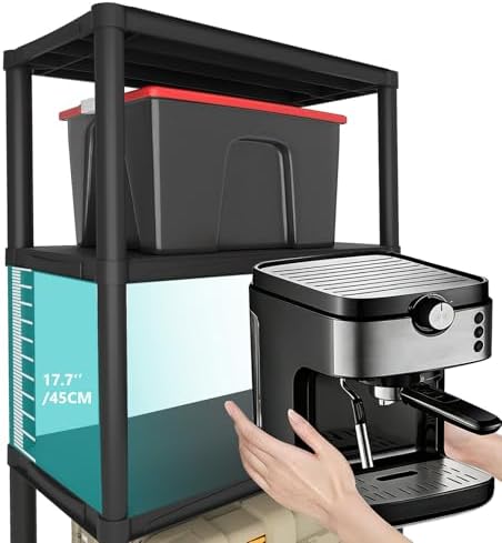 Plastic Storage Shelves, 5 Tier Shelving Unit - Image 4