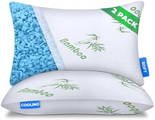 Sleepavo Adjustable Cooling Pillows Queen Size Set of 2 Pack by Sleepavo