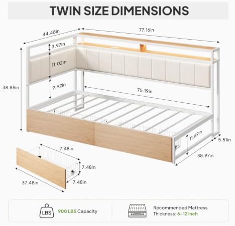 Welzona Twin Corner Bed Frame - Image 2