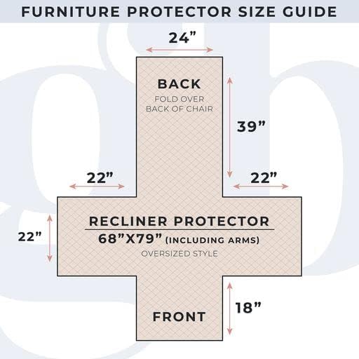 Great Bay Home Patchwork Scalloped Printed Furniture Protector Stain Resistant Recliner Cover (Recliner, Taupe)