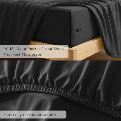 6 Piece King Size Sheets Set, Rayon Derived from Bamboo - Image 5