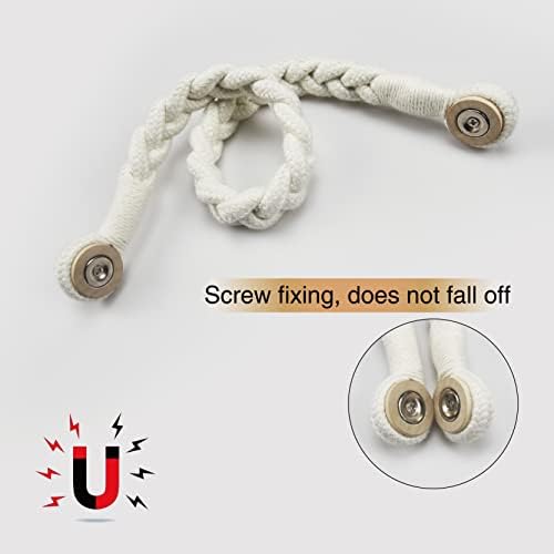 Magnetic Soft Curtain Tiebacks Rope Cotton Window Curtain Holdbacks Porlau - Image 2