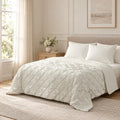 Amélie Home Pintuck Comforter for Hot Sleepers, Pearl White by Am%C3%A9lieHome