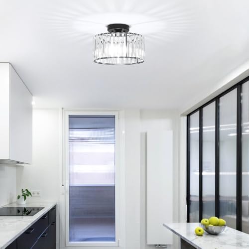 Crystal Ceiling Light Fixture, Modern Semi Flush Mount Ceiling Light, Crystal - Image 3