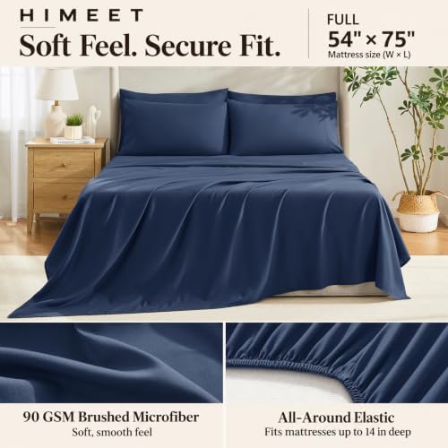 HIMEET Full Size Comforter Set Navy, 7 Pieces Bed in a Bag - Image 6