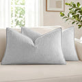 MIULEE Chenille Lumbar Throw Pillow Covers by MIULEE