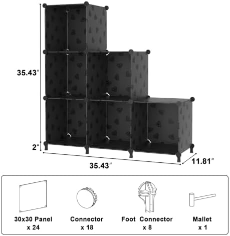 UNKU 6 Cube Storage Organizer, Closet Organizer Storage Shelves - Image 3
