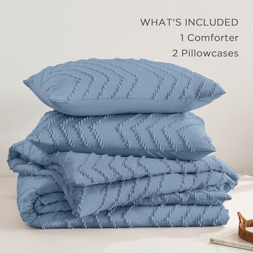 Andency Greyish Blue Alaskan King Comforter Set 128x120 Extra Large - Image 6
