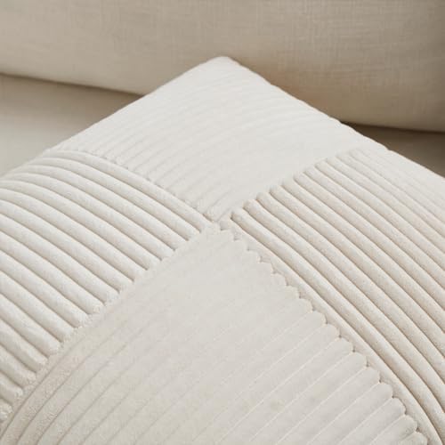 Fancy Homi Cream Euro Decorative Throw Pillow Covers 26x26 Inch - Image 3