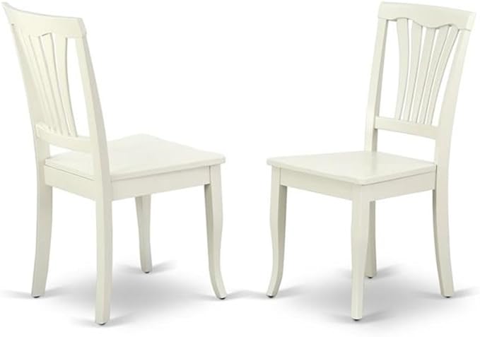 East West Furniture LGAV9-LWH-W 9 Piece Dining Room Furniture Set Includes a Rectangle Kitchen Table with Butterfly Leaf and 8 Dining Chairs, 42x84 Inch, Linen White
