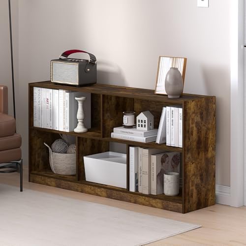 Furinno DALY Book Shelf, 5-Cube Bookshelf, Horizontal Cube Storage Organizer - Image 2
